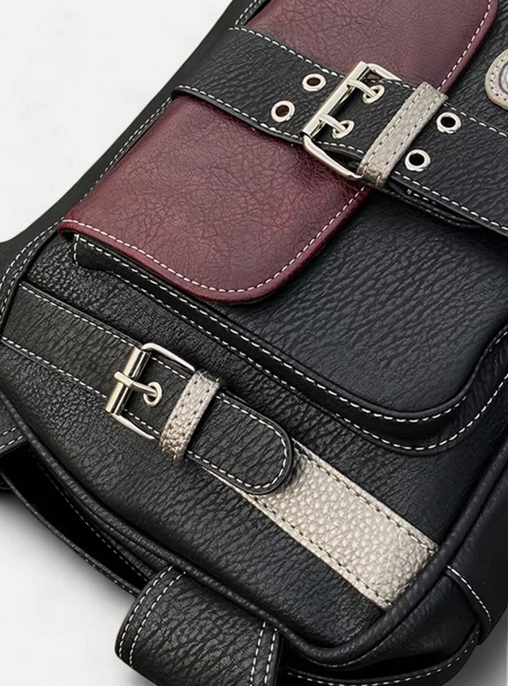 "Black & Red" Vintage Shoulder Bag check yourself aleksandrov