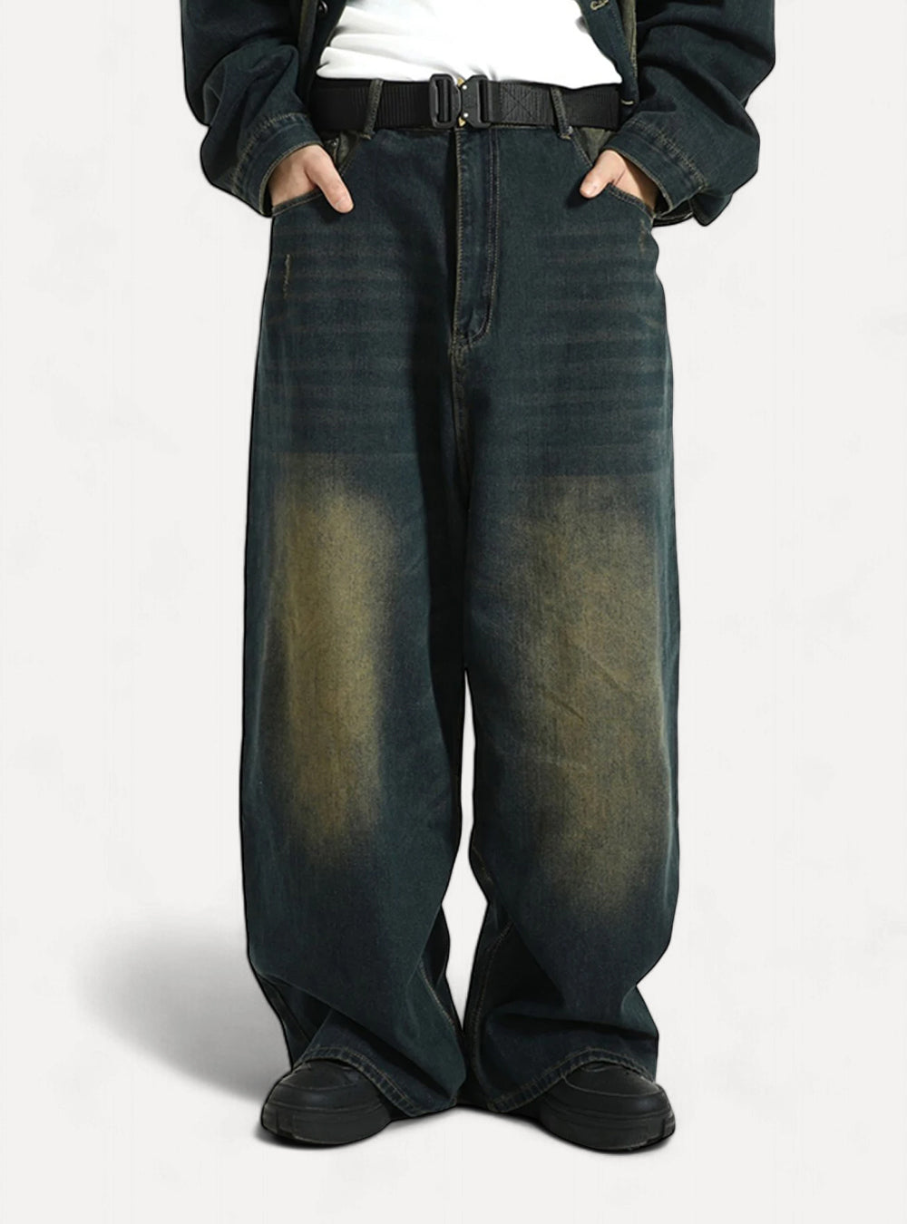 90s y2k Vintage Wide-Leg Denim Jeans Aleksandrov
