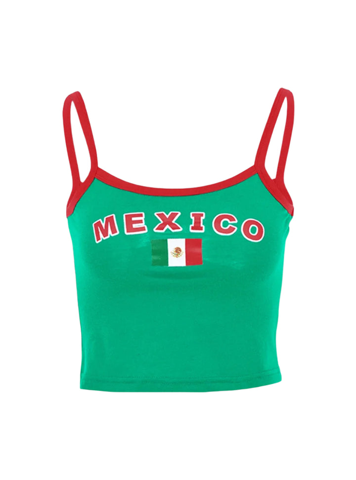 mexico vintage y2k green top