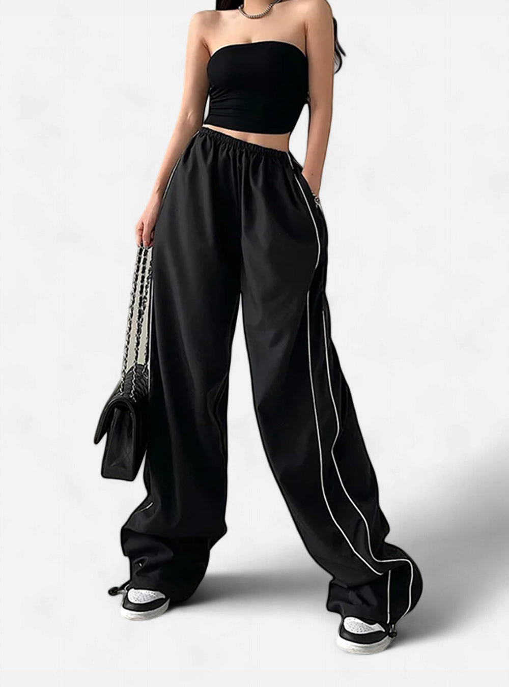 Baggy Low Rise Pants - Aleksandrov - Y2K - Vintage Clothing