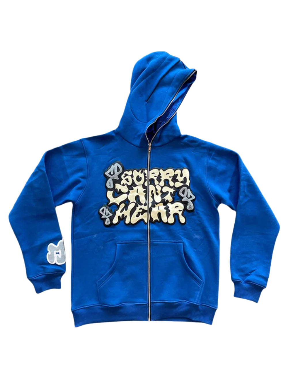 y2k blue sorry can`t hear you hoodie