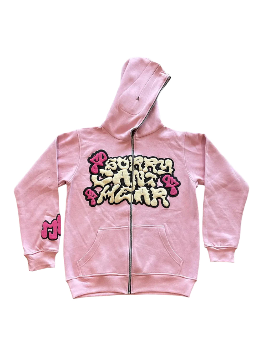 y2k pink sorry can`t hear you hoodie